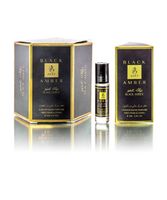 Lot de 6 Huile Parfumé Black Amber 6 ML de Ayat Perfumes - Homme et Femme -  Longue Durée en Flacon Roll-on 6ML -  Parfum halal