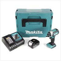 Makita DTD 153 RF1J 18V Brushless Visseuse à choc sans fil + Boîter Makpac + 1x Batterie BL 1830 3,0 Ah Li-Ion + Chargeur DC 18