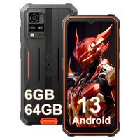 BLACKVIEW BV4800 Smartphone - 6Go+64Go - 5180mAh - Android 13 - 6.56"HD+ - Caméra 13MP+5MP -  NFC/Double SIM GPS / OTG - Orange