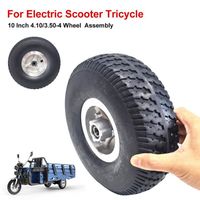 Pneu pour scooter 4.10-3.50-4 -Roue de remplacement 260*85 avec moyeu en alliage d'aluminium pour scooter électrique et tricycle