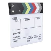 Omabeta Tableau de clap de film Film Clap Board réalisateur tournage Clapper Board loisirs carte 20x19,5 cm / 7,87x7,68 pouces