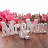 Activité-Signes de mariage Lettres Mr  Mrs Table De Fête Mariage Décoration - Blanc