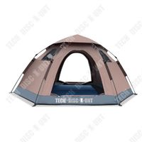 TD® Filet de camping en plein air rouge à ouverture rapide automatique anti-tempête épaississant équipement de camping tente