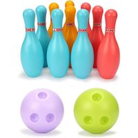 Set Bowling 12 Pièces Pour Enfants – Quilles Douces Intérieur/extérieur, Chiffres, Couleurs, Dès 3 Ans