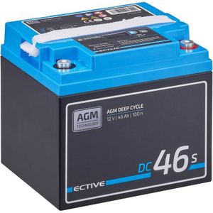 BATTERIE VÉHICULE ECTIVE 12V 46Ah AGM batterie decharge lente Deep C
