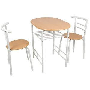 TABLE À MANGER COMPLÈTE Table à manger AGNESG - Bois original - 2 chaises 