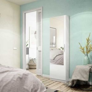 meuble chaussure miroir blanc cdiscount