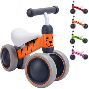 Cadeau Bébé Draisienne avec 4 Roues TOP BRIGHT Jouet Vélo Enfant en Bois Vélo Draisienne pour Garçon et Fille de 1 an et 2 Ans 