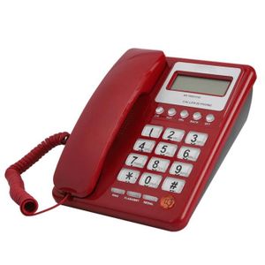Téléphone fixe Téléphone filaire - KX-T8001 - ABS rouge - Double 