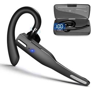 Écouteurs Bluetooth sans Fil Stéréo Casque Audio Mono en Voiture Mains Libres avec Anti-Bruit Microphone 700H en Veille pour iPhone iPad Samsung Huawei Tablette orit Oreillette Bluetooth 