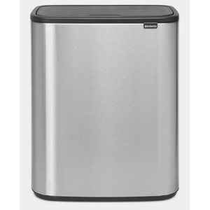 Poubelle Brabantia Bo Touch Bin 60L Noire - Design élégant, Fermeture Soft-touch, Gain De Place