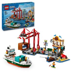 ASSEMBLAGE CONSTRUCTION LEGO® City 60422 Le port et le navire marchand, jo