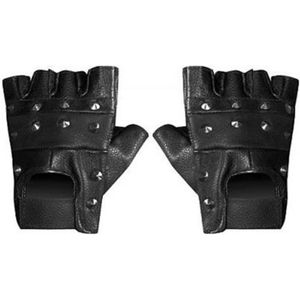 Noir Mitaines cloutées en cuir synthétique Motard Punk Cyclisme Conduite Gants Nouveau Noir Mitaines cloutées en cuir synthétique Motard Punk Cyclisme Conduite Gants Nouveau