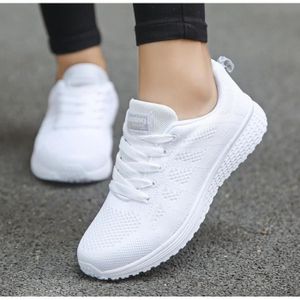 Basket femme fine blanche top