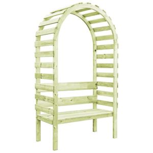 Ingshop C Pergola De Jardin Avec Banc 130x60x230 Cm Pin Impregne Achat Vente Pergola Ingshop C Pergola De Jardin Cdiscount