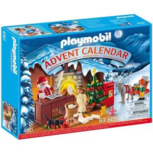 UNIVERS MINIATURE Calendrier de l'Avent Playmobil Atelier du Père Noël - 4161 - 63 pièces