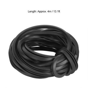 SERRE DE JARDINAGE Pwshymi-Fournitures d'accessoires serre chaude câble ligne bande en caoutchouc serre noire pour cachetage en verre(4m )