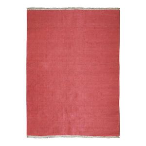 TAPIS DE COULOIR ESSENCE - Tapis en jute et coton avec franges 120 x 170 cm Rouge Terra Cotta