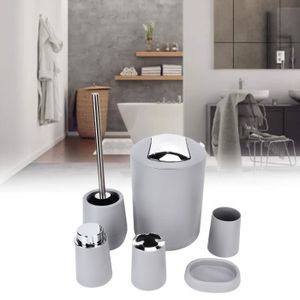 Set accessoires salle de bain gris - Cdiscount