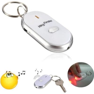 Localisateur de clé de sifflet, alarme anti-perte, contrôle du son avec batterie, Vertigo0amegrksow-03, Rouge