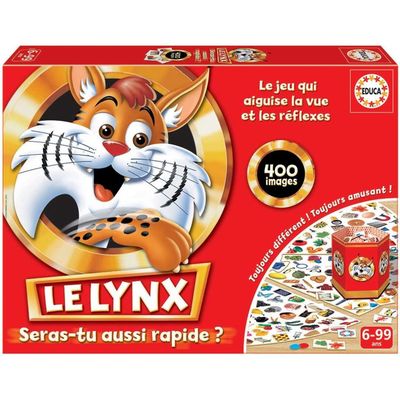 Le Lynx 400 Images, Educa, Jeu de société Famille et Enfants, Renforce la mémoire visuelle et les réflexes, dès 6 Ans (16042)