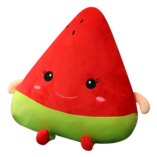HEMOTON Coussin Peluche Pastèque – Coussin Décoratif Doux En Forme De Fruit – Idéal Chambre Enfant Ou Canapé