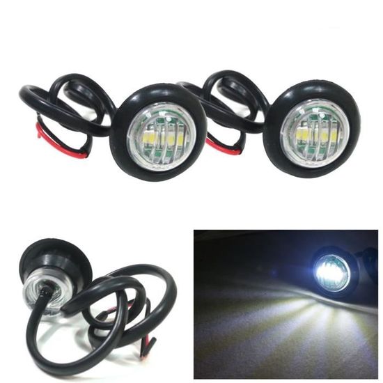 4 Luci Laterali A LED Biqing Per Camion, Ambra 12V/24V Con Fili Liberi, Universali Per Camper E Rimorchi