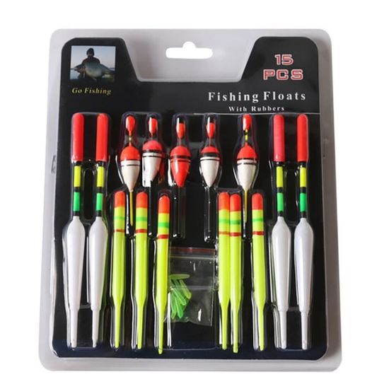 Flotteur De Pêche Lumineux Avec Plomb, Ligne Et Hameçon - Pour Pêche De Nuit, Rivière, étang - Idéal Carpe, Truite, Gardon