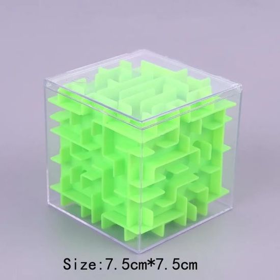 Cube Labyrinthe 3D à Billes – Puzzle Interactif 8,5 Cm, Jeu Éducatif Casse-Tête Logique & Concentration Enfant/Adulte
