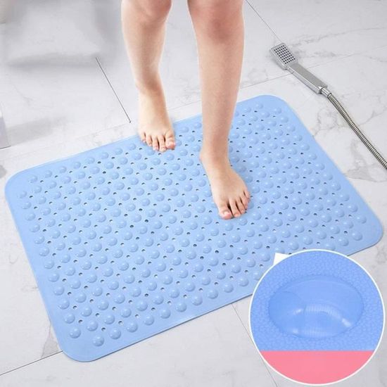 Tapis De Douche Antidérapant 35x70 Cm Baleine - Ventouses Anti Moisissure, Lavable En Machine
