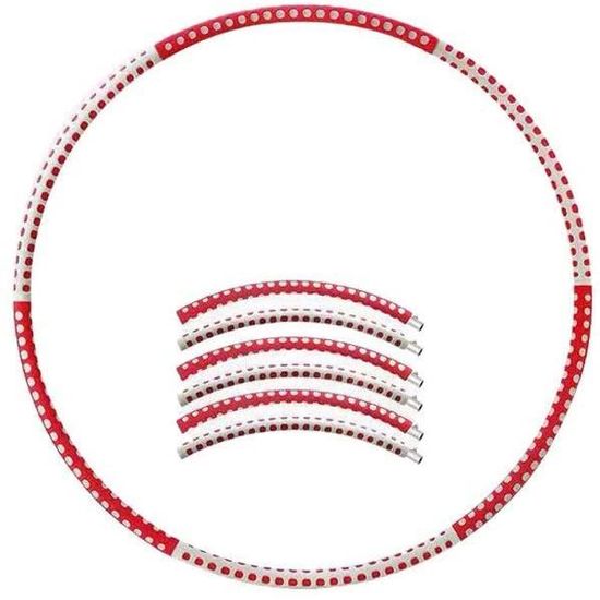 KEWUF Cerceau Hula Hoop Enfant, Cerceau De Fitness, Cercle Pilates, Plastique Amovible, Hula Hoop Détachable à 8 Sections, Easy-connect, Convient Pour Fitness, Yoga, Danse, Gymnastique (Multicolore