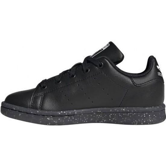 Basket adidas Originals STAN SMITH Cadet ADIDAS ORIGINALS Cuir Garcon Noir Lacets Plat Noir Cdiscount Chaussures