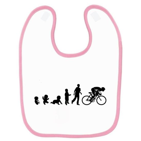 Bavoir Bebe Imprime Bebe Evolution Velo Rose Achat Vente Bavoir 3529684450422 Soldes Cdiscount