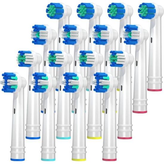 16 Têtes De Rechange Pour Brosse à Dents électrique Oral-B - Compatible - Neuf