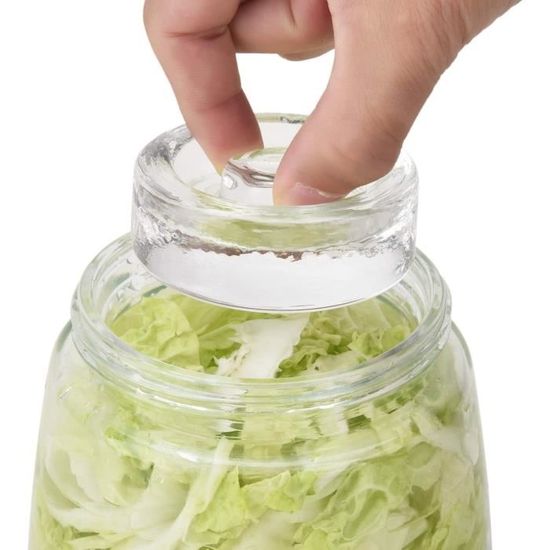 Lot De 4 Poids De Fermentation En Verre Pour Pots Mason - Idéal Pour Cornichons, Choucroute Et Légumes Lactofermentés - 9