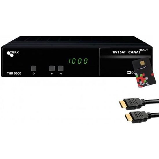 TRIAX THR9900 HD Récepteur satellite + Carte TNTSAT + Câble HDMi 2M Offert