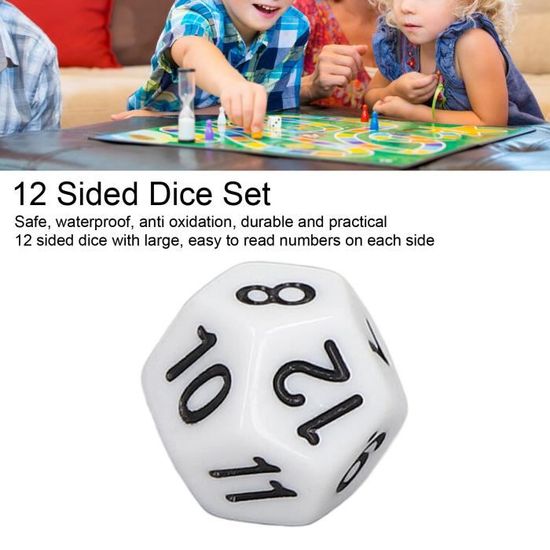 Lot De 10 Dés 12 Faces En Acrylique Transparent Coloré - Pour Jeux De Société, RPG, éducatif - 11