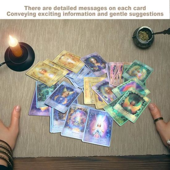Carte de divination Cartes de Tarot Exquises Divination du Destin Cartes de Jeu de Voyance Anglais pour Fête Amis Famille CYA02