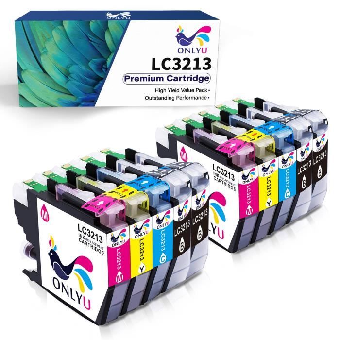 Jagute LC3211 LC3213 Cartucce D'inchiostro Compatibili Con Cartucce Brother LC 3213 Per Brother MFC-J491DW Cartucce MFC-J497DW DCP-J572DW MFC-J895DW MFC -J890DW DCP-J772DW J774DW (10-Pack, 4B/2C/2M/2Y - Foto 10