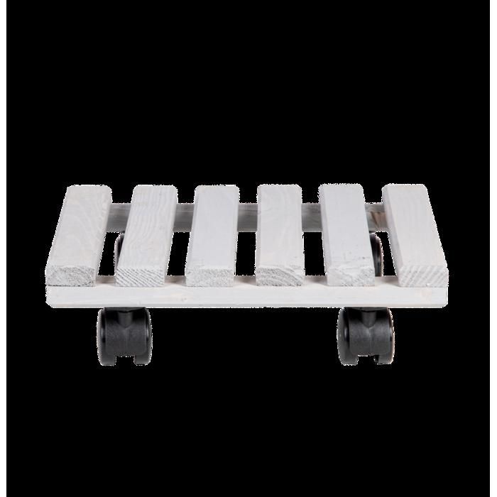 Jardinières et pots de fleurs - Support pour plantes carré - L 28,5 x l 28,5 x H 7,9 cm - Gris