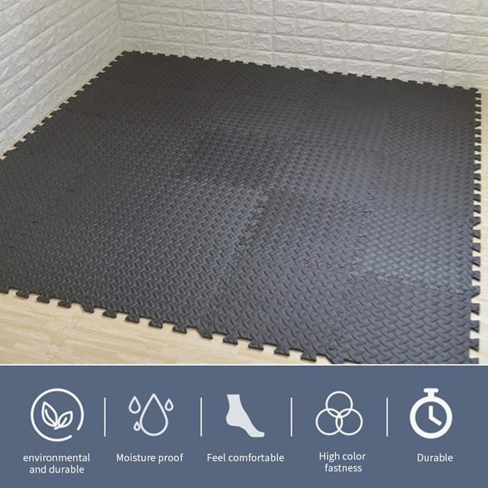 6 PCS Dalles en EVA à Clipser, Tapis Mousse de Sol de HAUTE QUALITÉ