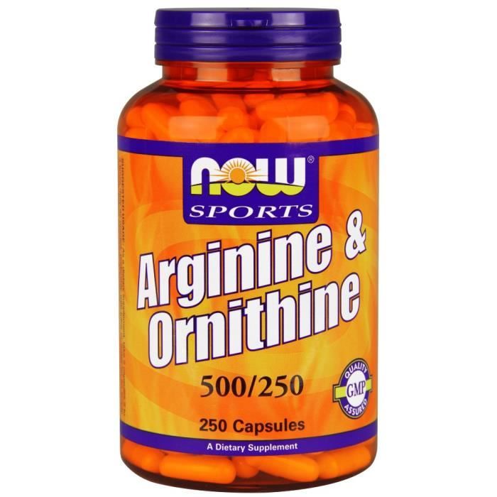 Arginine/Ornithine 250 cap Standard Now Foods Acides Amines - BCAA