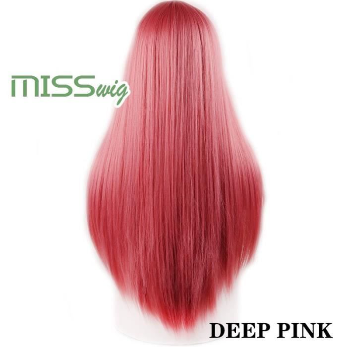 MISS perruque cheveux synthétiques longue droite 60CM 300G noir Blonde rouge tête perruques pour femmes Extensions - Type T1B-4-30