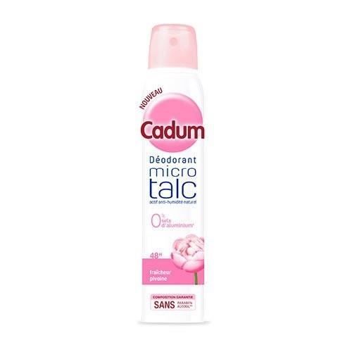 Cadum Déodorant Atomiseur Micro Talc Fraîcheur Pivoine 200ml (lot de 3)