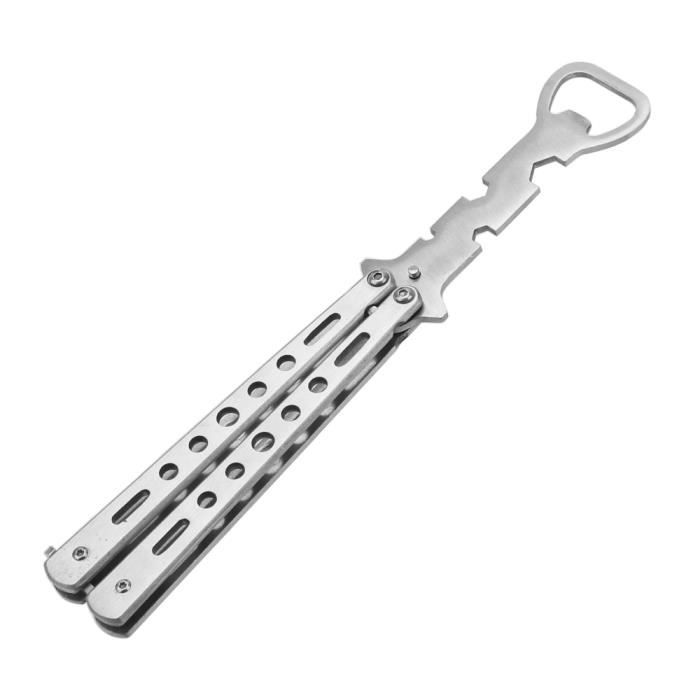 ITIMO Barware ouvre-bouteille papillon couteau Style acier inoxydable outils de cuisine barre pliabl - Modèle: Argent - WMKPQA11049
