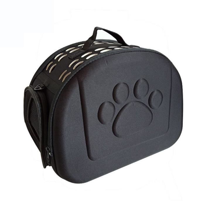 Sac pour animaux de compagnie Sac à dos pour chat Sac pour chien Sac pour animaux de compagnie EVA Sac d'emballage pliant-noir*CD1