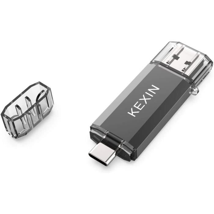 KEXIN Clé USB C 64Go 3.0 OTG Dual Clef USB 3.0 64 Go 2 en 1 Mémoire de Stockage Externe Flash Drive pour Huawei Matebook PC Switch P