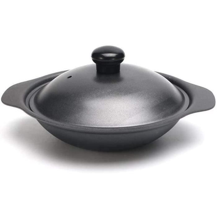Mini wok en fonte avec couvercle, 18 cm / 20 cm / 22 cm / 24 cm / 26 cm / 28 cm / 30 cm, pour cuisinières à induction, wok de présen