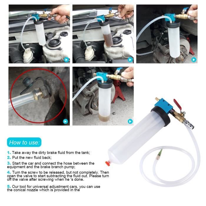 Kit de vidange vide de vidange d'huile de pompe de vidange d'huile de liquide de frein de voiture automatique -CYA