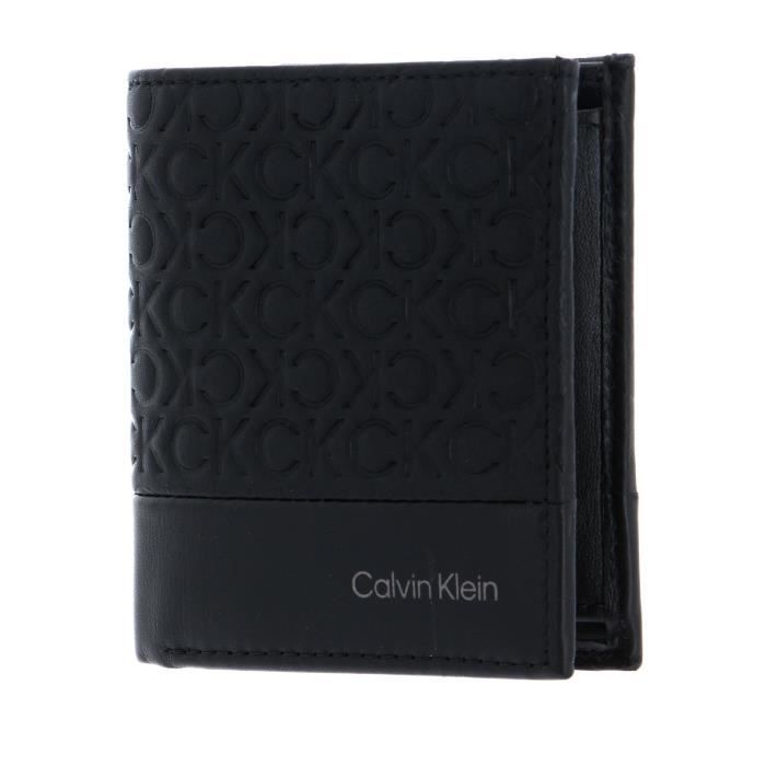 Calvin Klein Subtle Mono Trifold 6CC W / Coin Wallet CK Black [183525] -  porte-monnaie porte monnaie